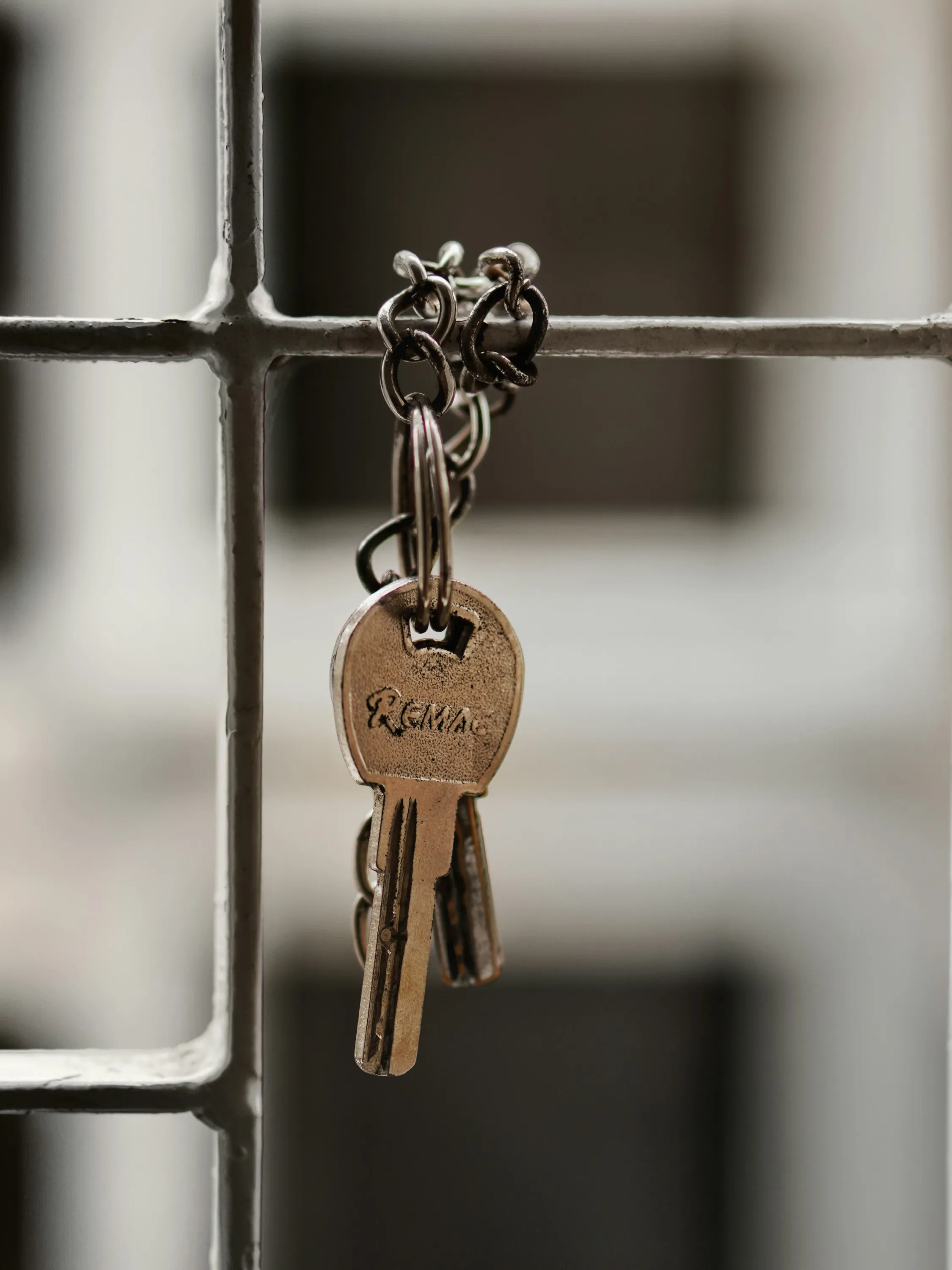 A set of keys on a counter